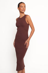 Hollis Midi Dress - Chocolate